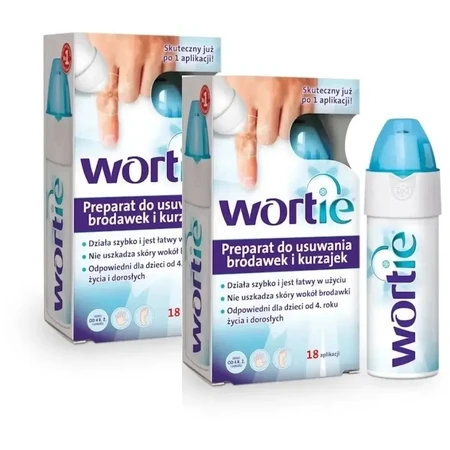 Wortie, préparation pour éliminer les verrues et les verrues, 2x50 ml