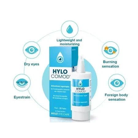Hylo Eye Care HYLO-COMOD moisturizing eye drops 3x10 ml