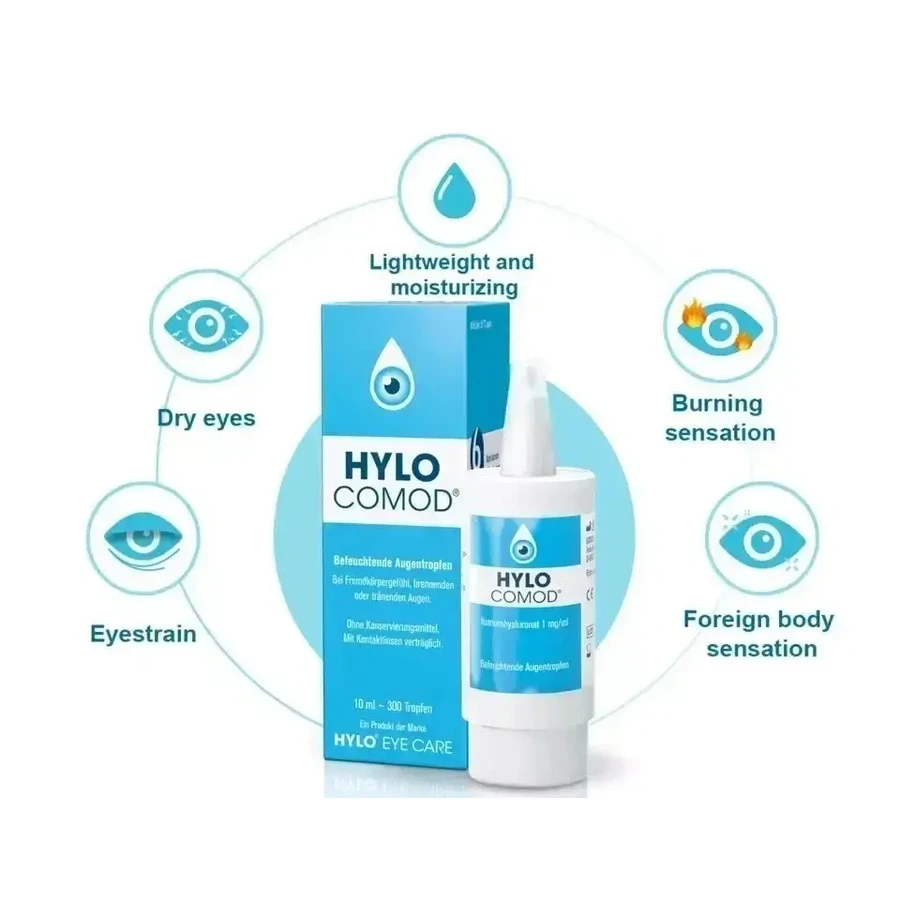 Hylo Eye Care HYLO-COMOD moisturizing eye drops 3x10 ml