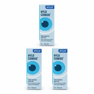 Hylo Eye Care HYLO-COMOD feuchtigkeitsspendende Augentropfen 3x10 ml