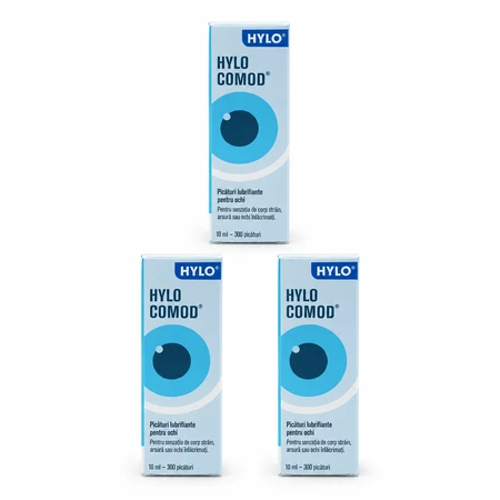 Hylo Eye Care HYLO-COMOD moisturizing eye drops 3x10 ml