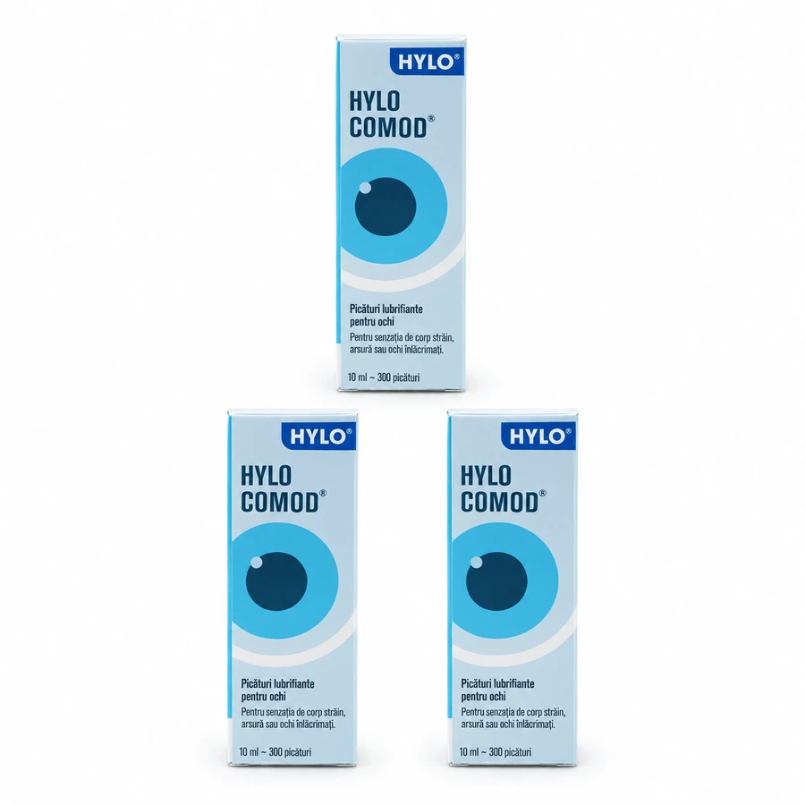 Hylo Eye Care HYLO-COMOD moisturizing eye drops 3x10 ml