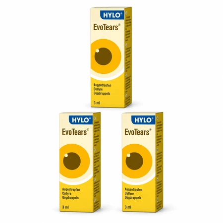 Hylo Eye Care EvoTears eye drops, 3x3 ml, Ursapharm