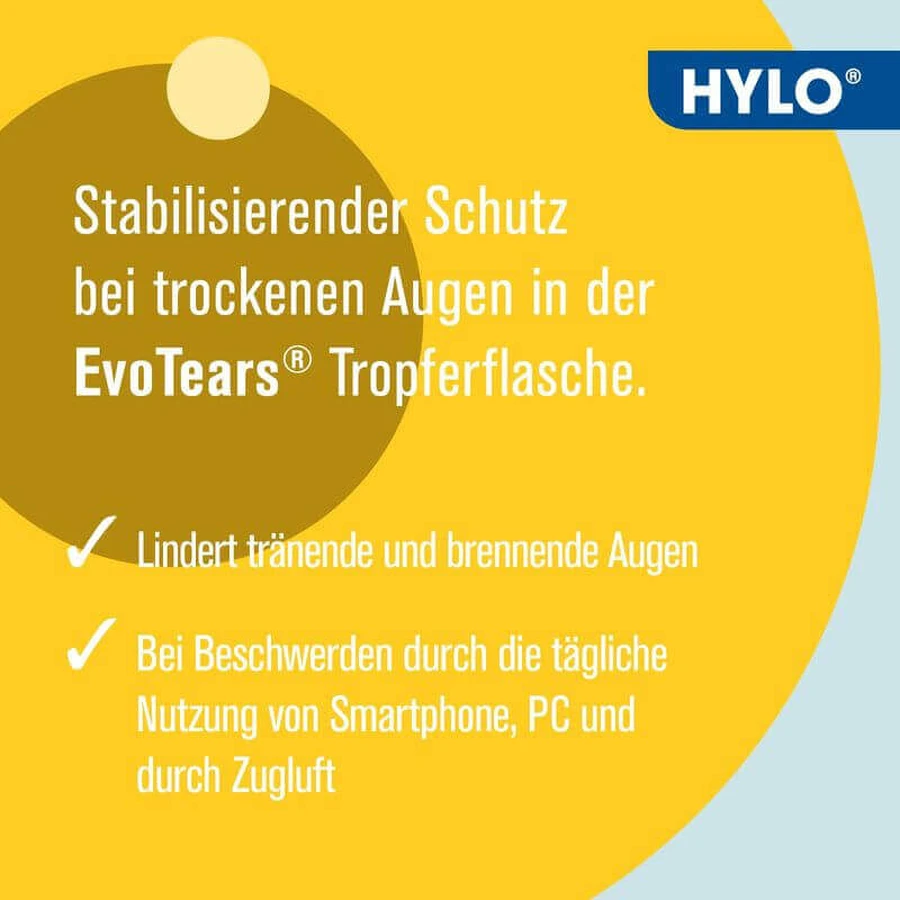 Hylo Eye Care EvoTears eye drops, 3x3 ml, Ursapharm