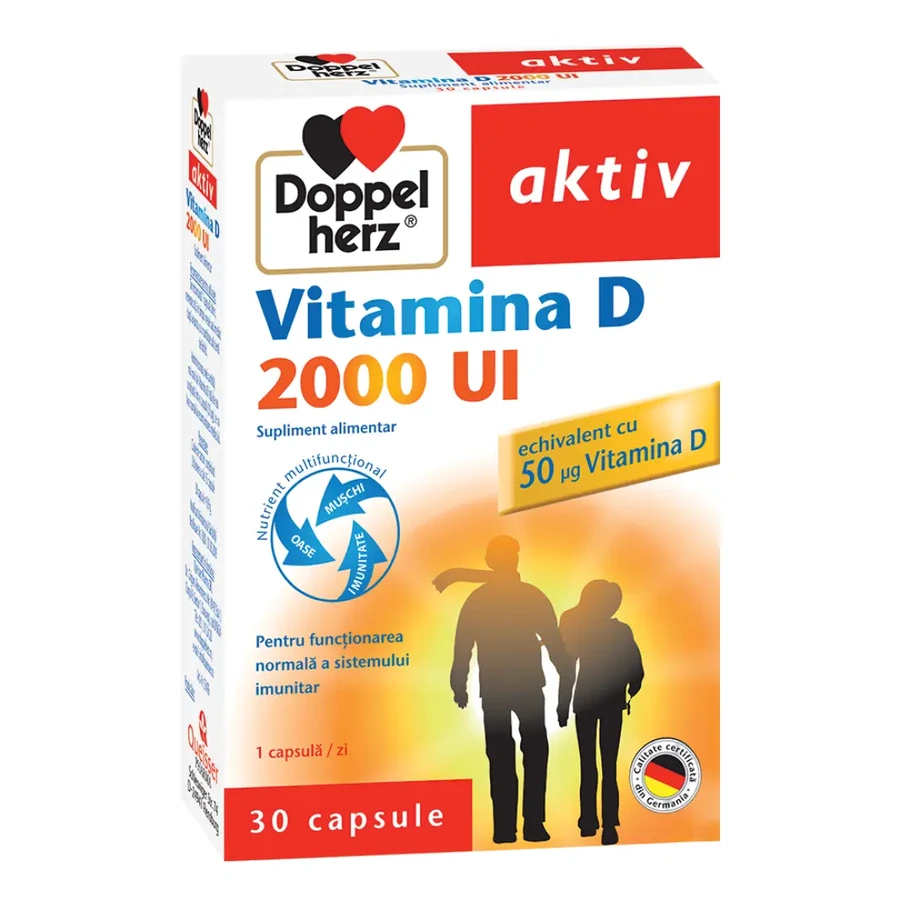 Doppelherz Vitamin D3 2000 IE, 30 Kapseln