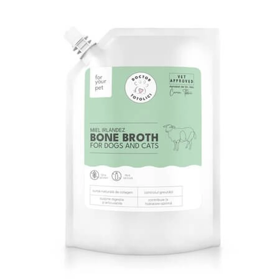 Irish Lamb Bone Soup for Dogs and Cats, 350 ml, Doctor Totolici