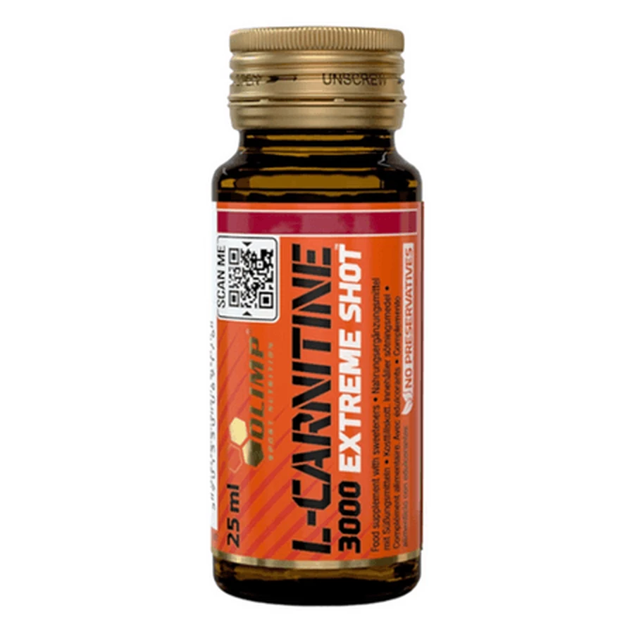 L-Carnitine 3000 Extreme Shot with Orange Flavor, 25 ml, Olimp Sport Nutrition