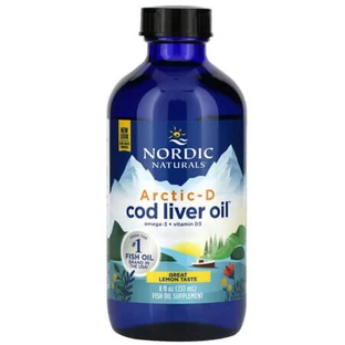 Arctic-D Cod Liver Oil with Lemon Flavor, 237 ml, Nordic Naturals