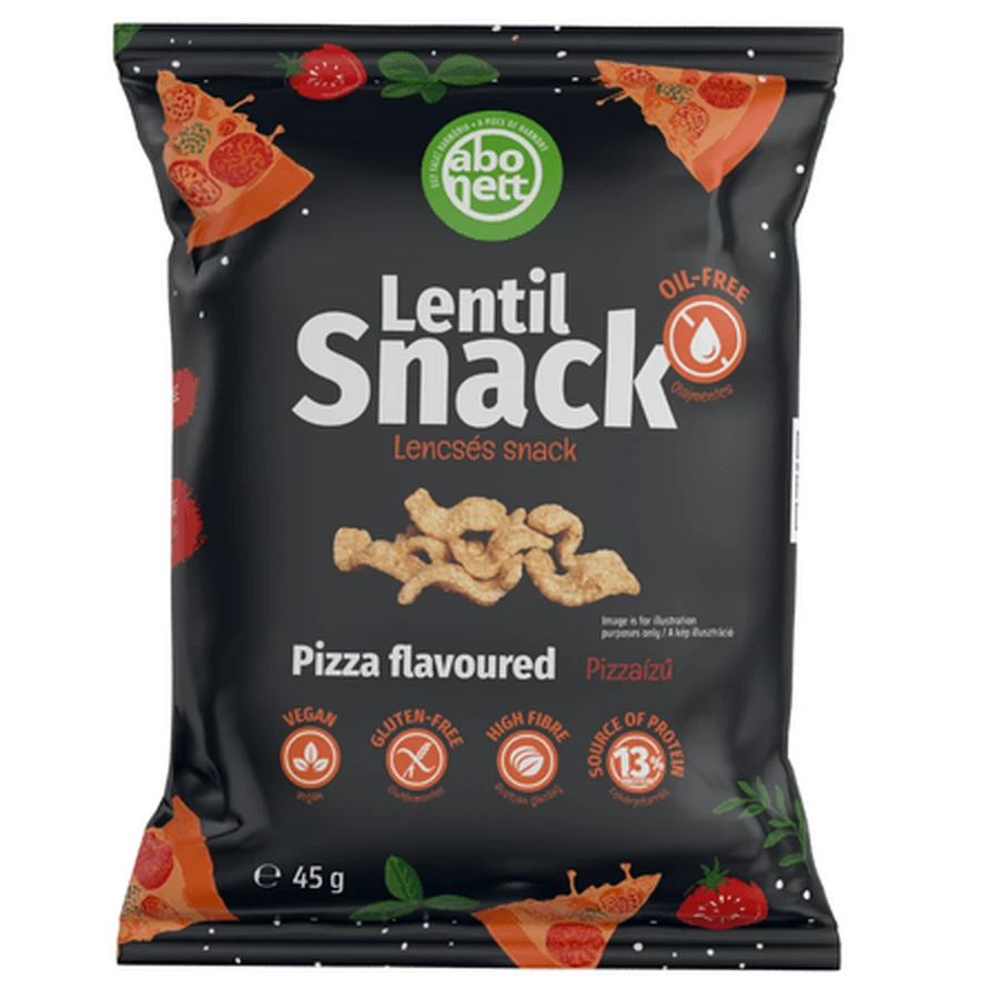 Linzensnacks met pizzasmaak, 45 g, Abonett