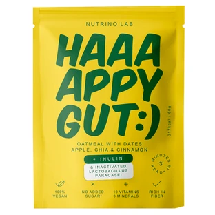 Miscela per porridge “Happy Gut” con fiocchi d’avena, datteri, mele e semi di chia, 60 g, Nutrino Lab