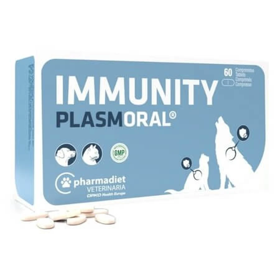 Plasmoral Immunity Nutritional Supplement for Dogs and Cats, 60 tablets, Pharmadiet