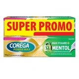 Corega Max Fixation Menthol tandheelkundige hechtcrème, verpakking met 2 x 40 g, Haleon