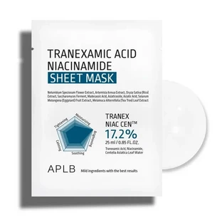 Maska w płachcie z kwasem traneksamowym i niacynamidem, 25 ml, Aplb