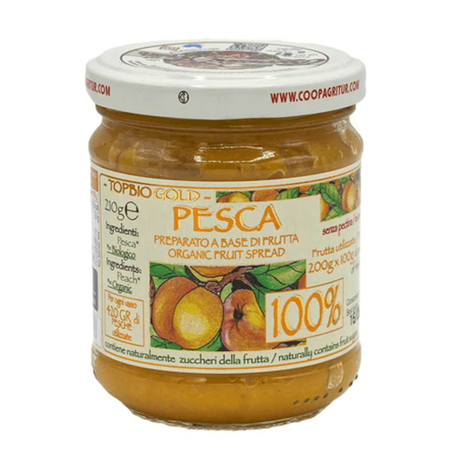 Bio-Pfirsichkonfitüre, 210 g, Biovicta