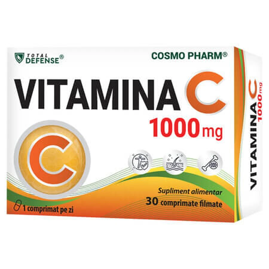 Vitamine C, 1000 mg, 30 capsules, Cosmo Pharm