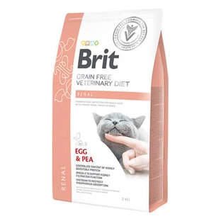 Croquettes pour chat « Renal » aux œufs et aux petits pois, 2 kg, Brit