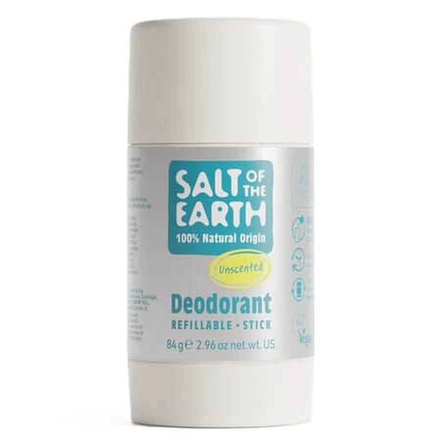 Déodorant naturel en stick sans parfum, 84 g, Salt of the Earth