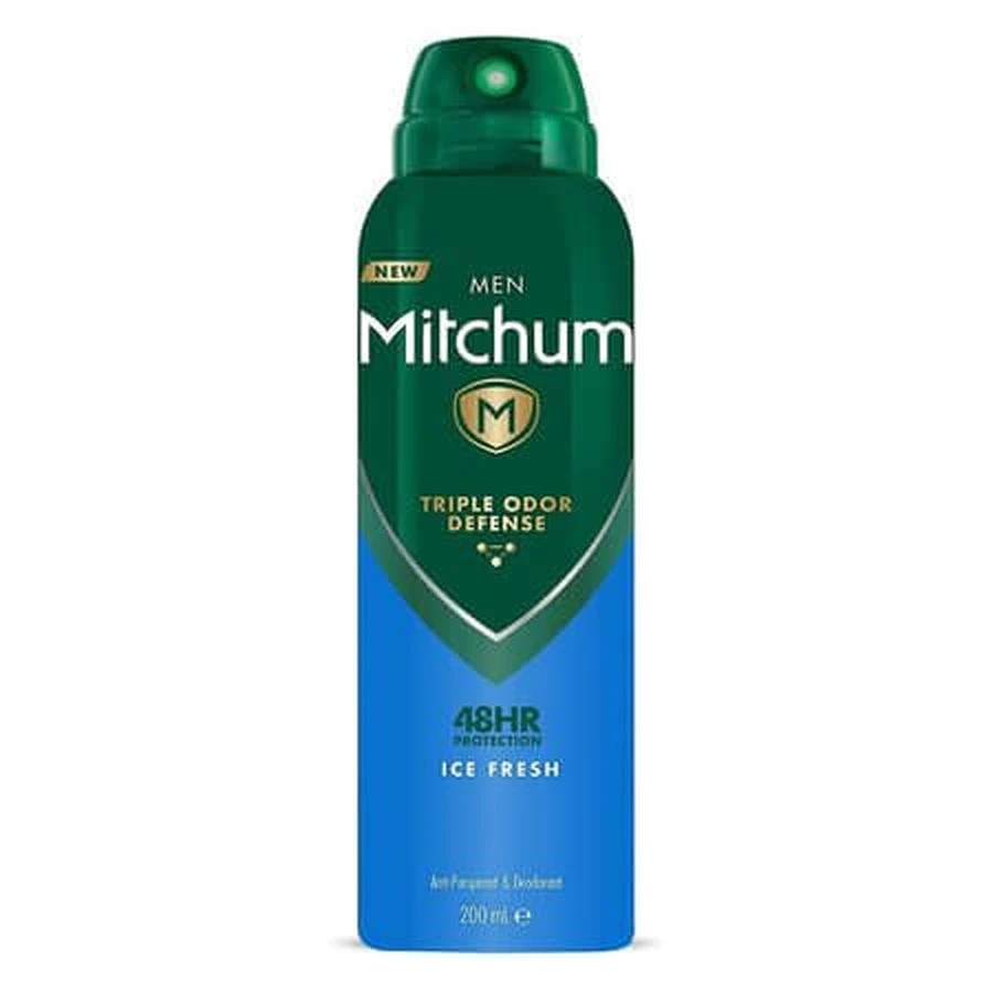 Antiperspirant spray pentru barbati Triple Odor Defense Ice Fresh, 200 ml, Mitchum
