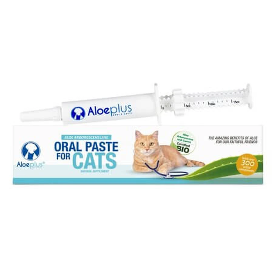 Oral paste to support physiological functions in cats, 15 ml, Aloeplus