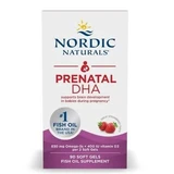 Omega-3 met aardbeiensmaak voor tijdens de zwangerschap: Prenatal DHA, 830 mg, 90 softgels, Nordic Naturals