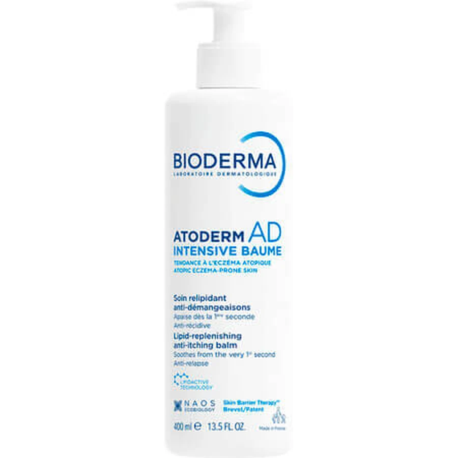 Atoderm AD, loción intensiva antiprurito para rostro y cuerpo, 400 ml, Bioderma