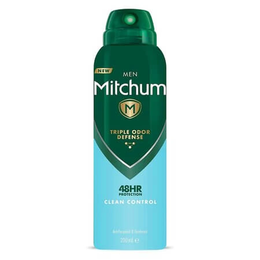 Triple Odor Defense Clean Control anti-transpiratiespray voor mannen, 200 ml, Mitchum