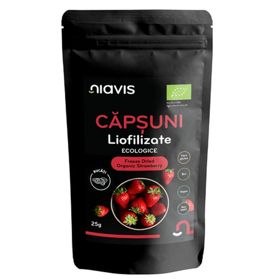 Freeze-dried strawberries, 25 g, Niavis