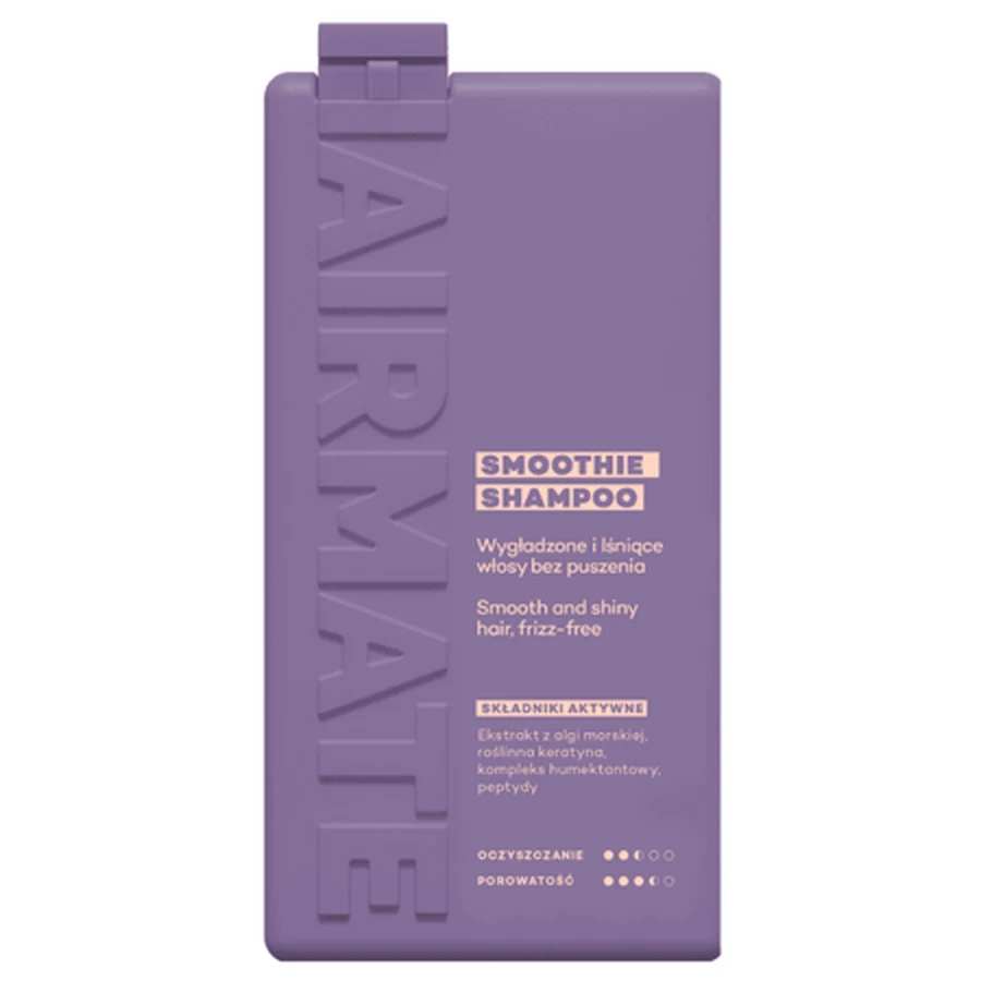 Smoothie Shampoo for Smoothness, Shine, and Anti-Frizz, 250 ml, Hairmate