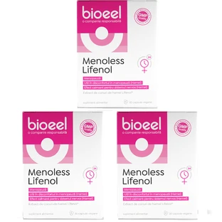 Menoless Lifenol Pack, 3 x 30 gélules végétaliennes, Bioeel