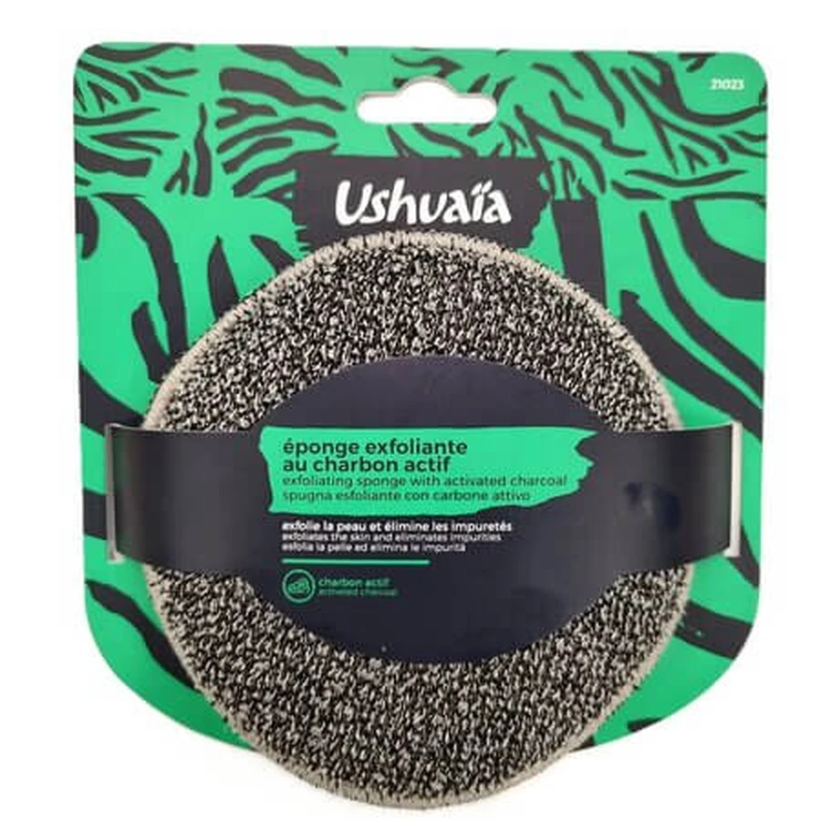 Activated charcoal bath sponge, 1 piece, Ushuaia