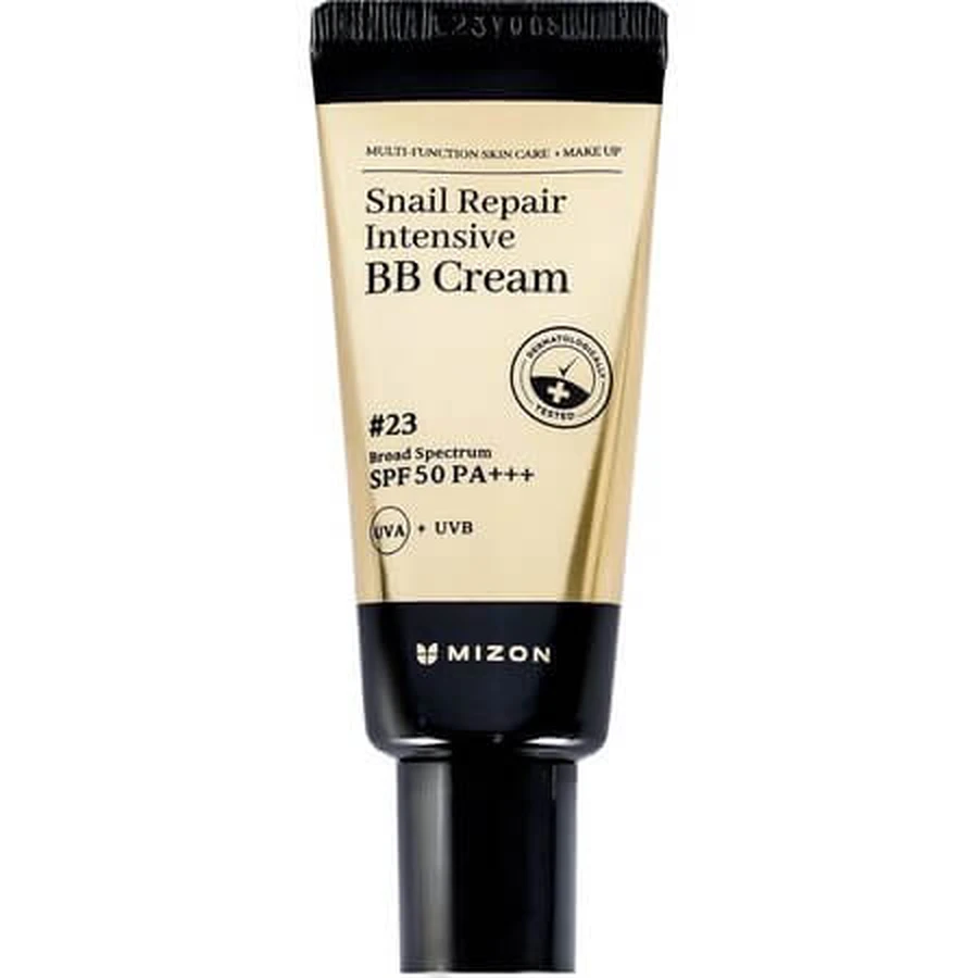 BB Cream con extracto de mucina de caracol y SPF 50, tono 23, Snail Repair Intensive, 20 ml, Mizon
