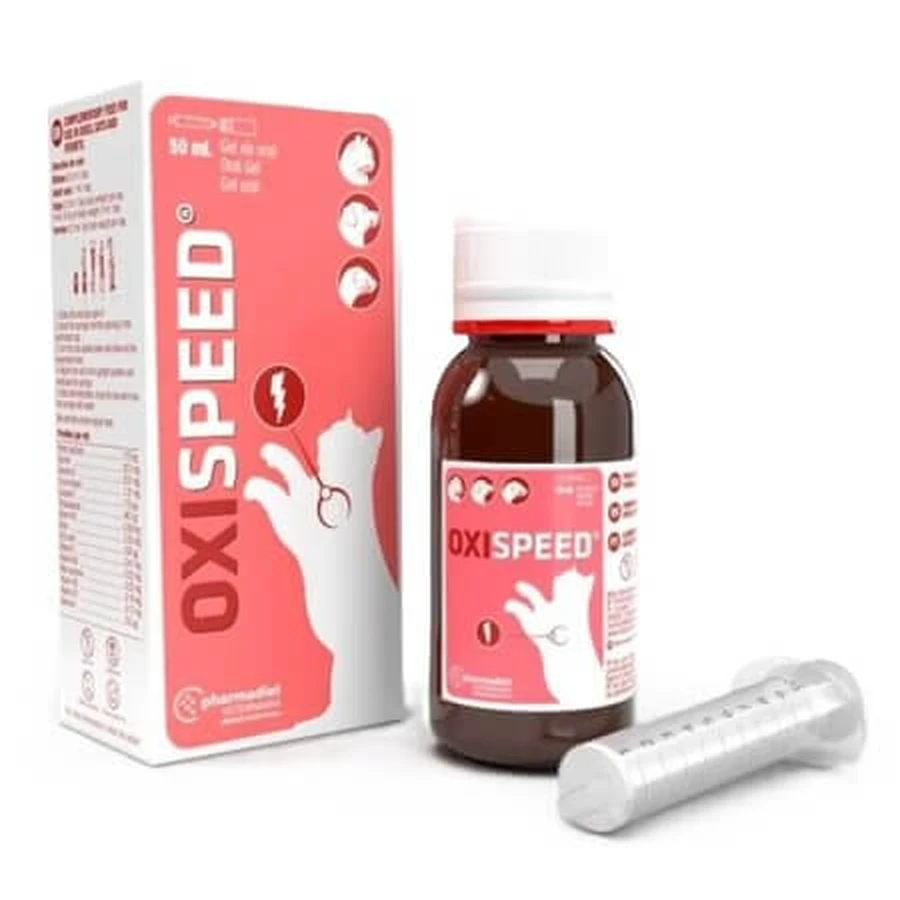 Oxispeed Gel Nutritional Supplement for Small Dogs, Cats, and Ferrets, 50 ml, Pharmadiet