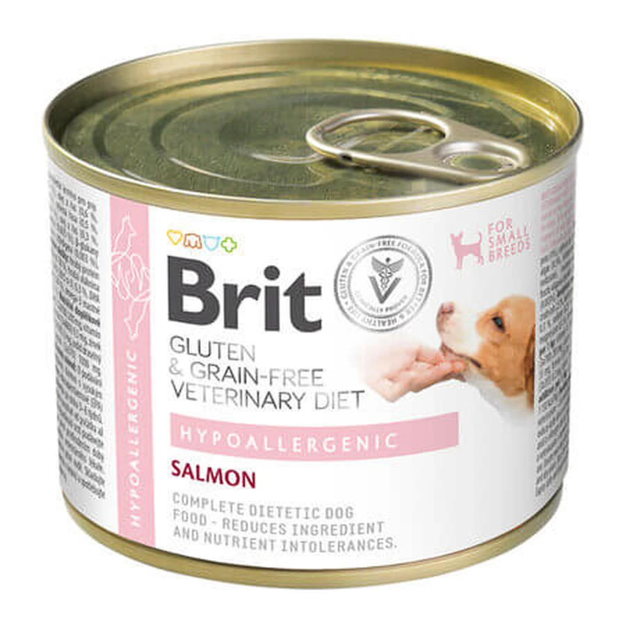 Hypoallergeen natvoer voor honden met zalm, 200 g, Brit