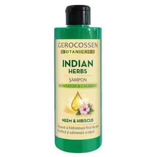 Botanicals Indian Herbs Herstellende en verzachtende shampoo met neem en hibiscus, 400 ml, Gerocossen