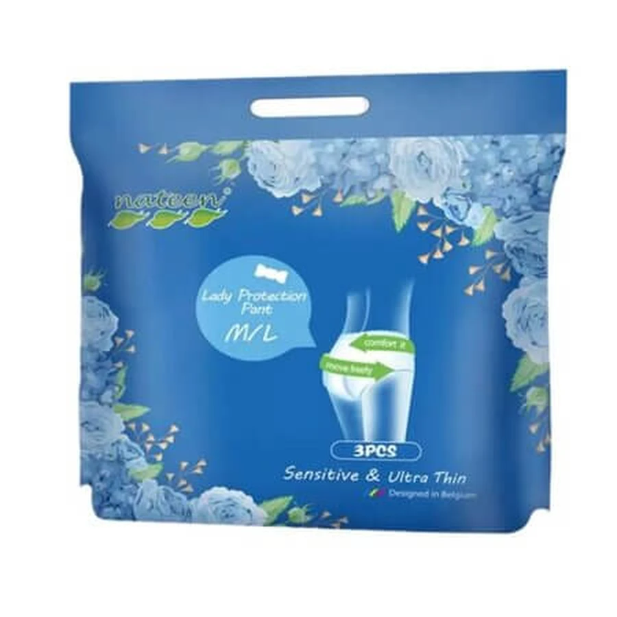 Chiloti menstruali de unica folosinta, 3 bucati, Nateen