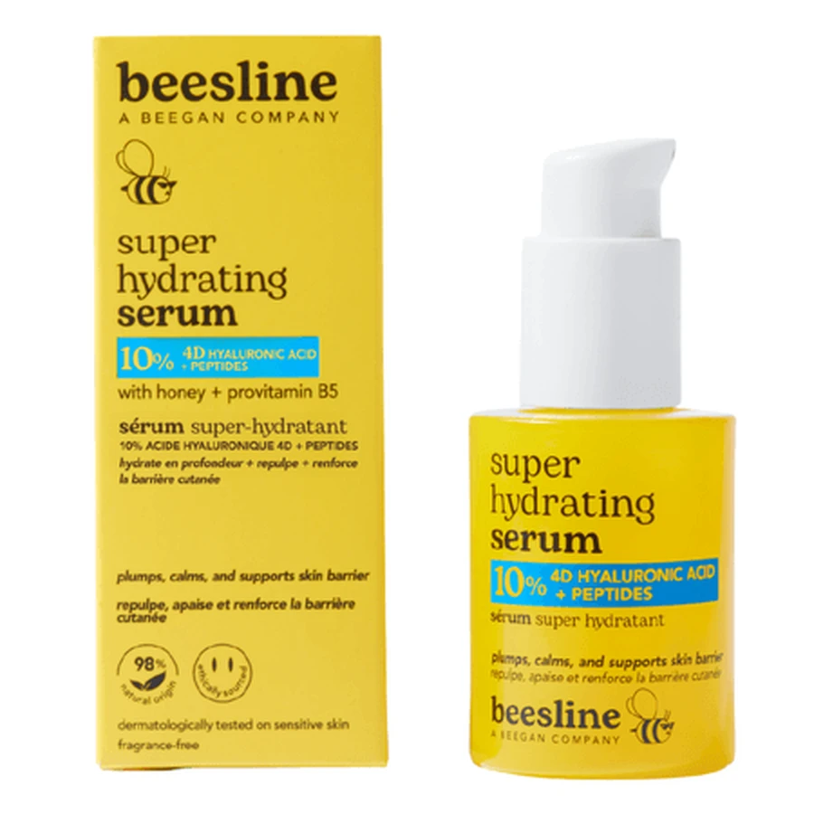 Intensiv feuchtigkeitsspendendes Serum mit 10 % 4D-Hyaluronsäure und Peptiden, 30 ml, Beesline