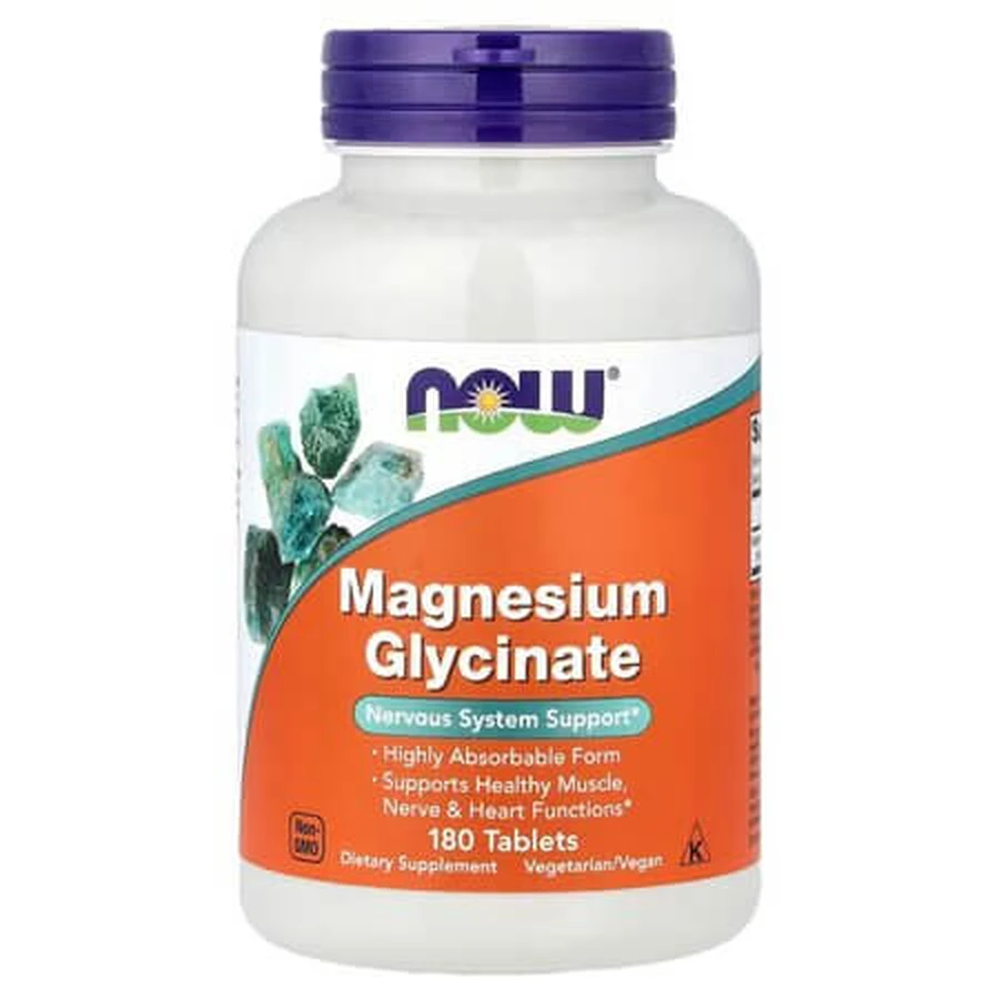 Magnesium Glycinate, 180 tablets, Now Foods