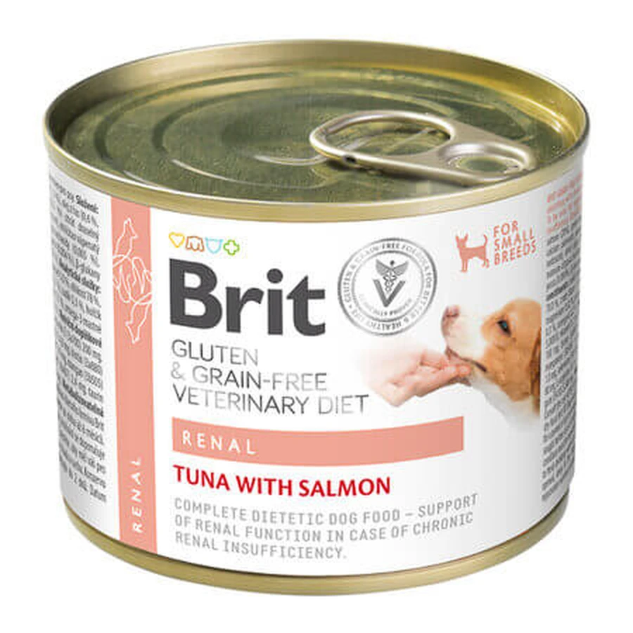 Renal Wet Dog Food with Tuna and Salmon, 200 g, Brit