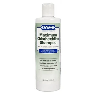 Breedspectrum antiseptische shampoo voor honden, katten en paarden: Maximum Chlorhexidine, 355 ml, Davis
