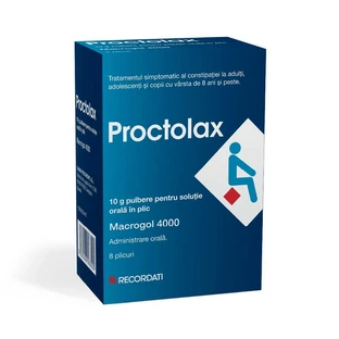 Proctolax, 10 g proszku do sporządzania roztworu doustnego, 8 saszetek, Casen Recordati