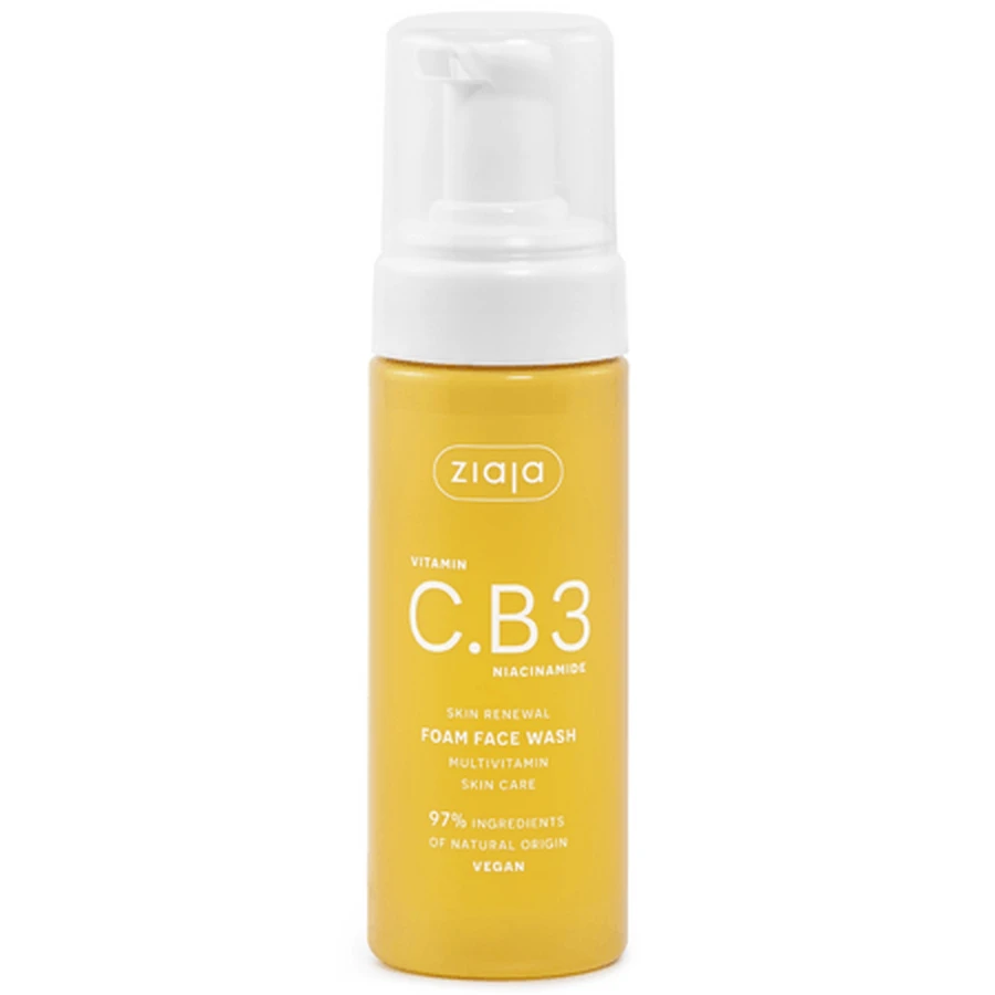 Vitamin C, B3, and Niacinamide Facial Cleansing Foam, 150 ml, Ziaja