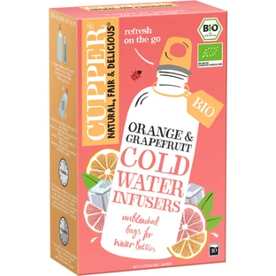 Rooibos-ijsthee met sinaasappel- en grapefruitsmaak, 10 theezakjes, Cupper