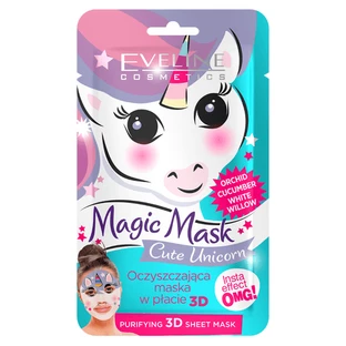 Maschera in tessuto con simpatico unicorno, 7 ml, Eveline Cosmetics