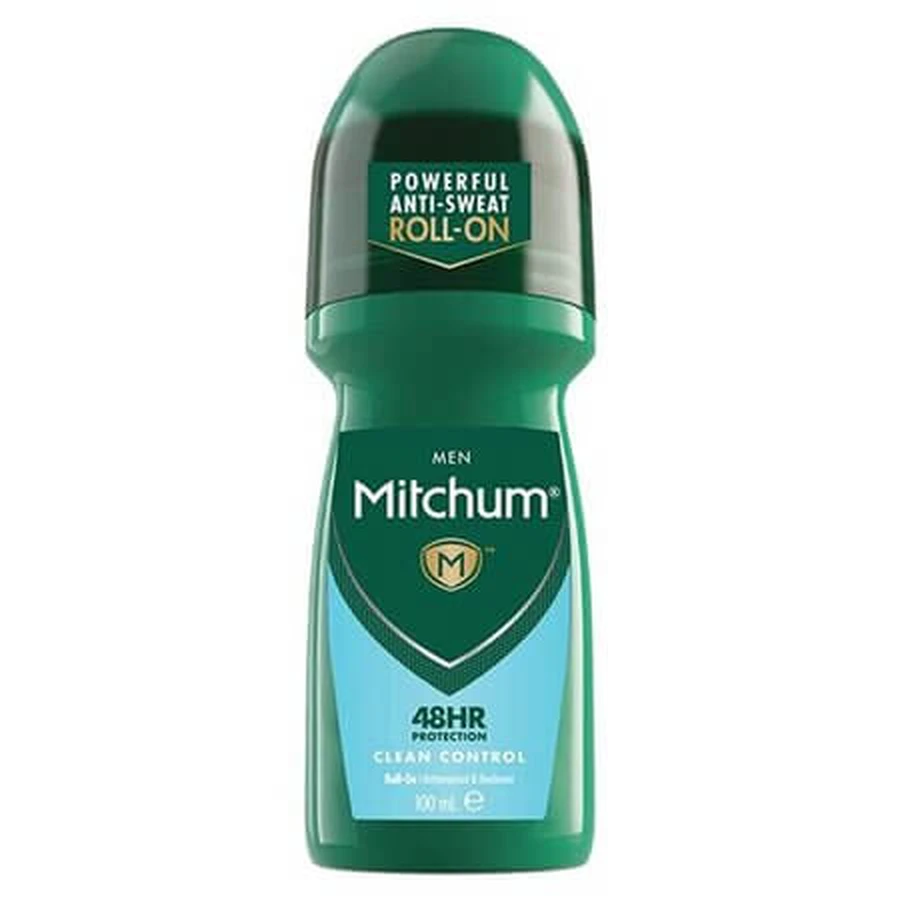 Deodorante antitraspirante roll-on Clean Control per uomo, 100 ml, Mitchum