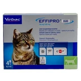 Effipro Duo - Traitement anti-puces et anti-tiques pour chats, 4 pipettes, Virbac