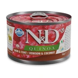 N&D Adult Mini Quinoa Nassfutter für Haut und Fell mit Wildfleisch für erwachsene Hunde, 140 g, Farmina