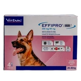Effipro Duo - Traitement anti-puces et anti-tiques pour chiens, L (20 à 40 kg), 4 pipettes, Virbac