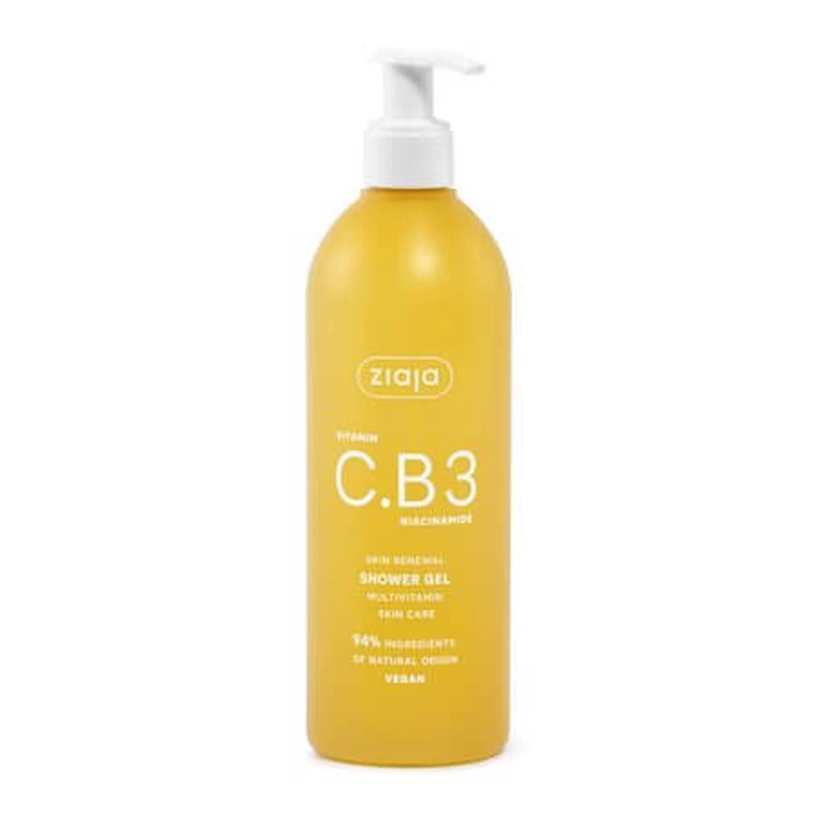 Vitamin C, B3, and Niacinamide Shower Gel, 400 ml, Ziaja