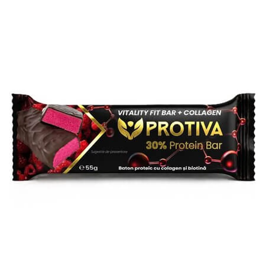 Protein Bar with Collagen and Biotin, 55 g, Protiva