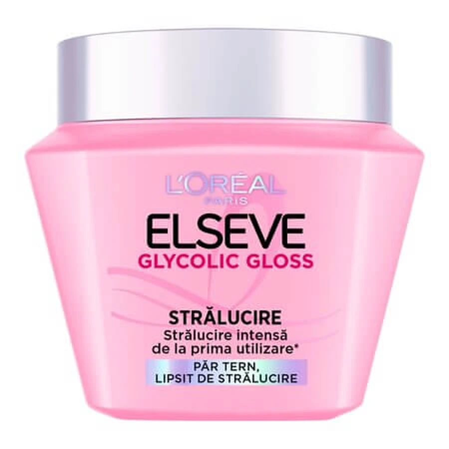 Glycolic Gloss-haarmasker voor glanzend haar, 300 ml, Elseve